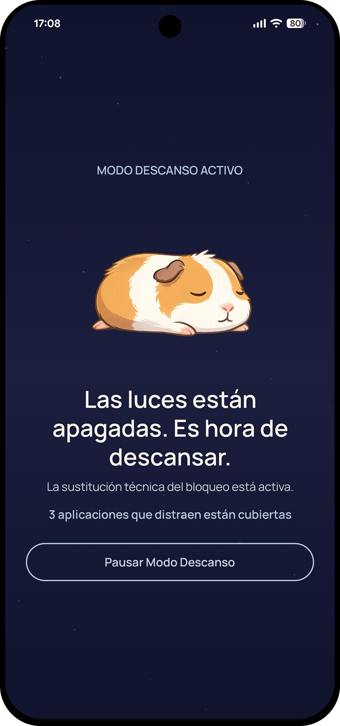 Pantalla actual de protección activa de Trufa.